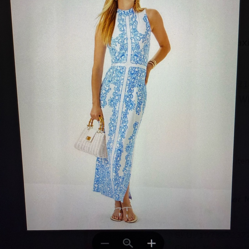 Lilly Pulitzer Blue and White Maxi Dress Size Small Brand New with tag